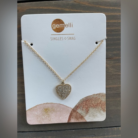 Gemelli Pave Heart Necklace. New in packaging in picture. - Picture 2 of 3